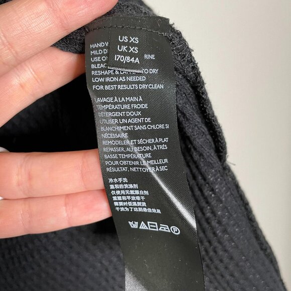 Free People Cozy Cottage Embroidered Sweater Size XS Black Balloon Sleeve New - Picture 9 of 13